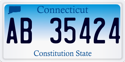 CT license plate AB35424