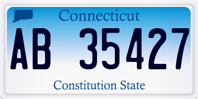 CT license plate AB35427