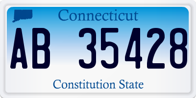 CT license plate AB35428