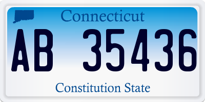 CT license plate AB35436