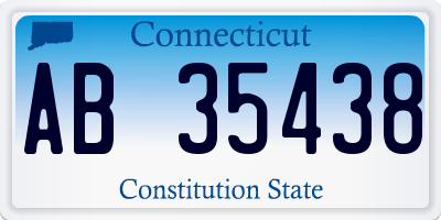 CT license plate AB35438