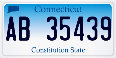 CT license plate AB35439