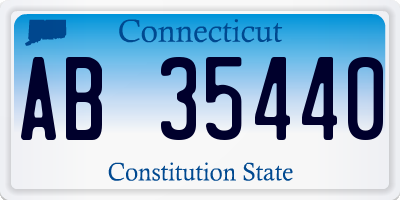 CT license plate AB35440