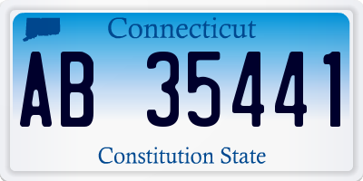 CT license plate AB35441