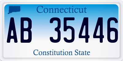 CT license plate AB35446