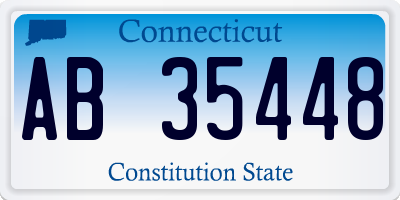 CT license plate AB35448