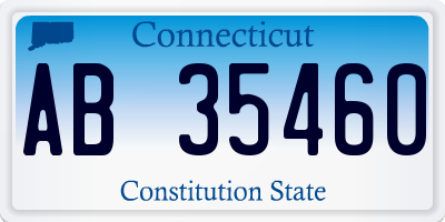 CT license plate AB35460