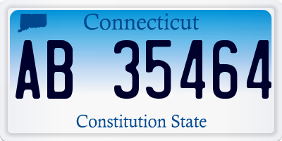 CT license plate AB35464