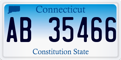 CT license plate AB35466