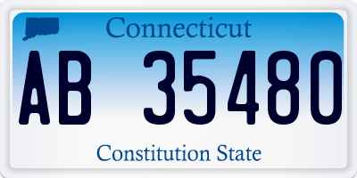 CT license plate AB35480