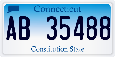 CT license plate AB35488