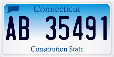 CT license plate AB35491