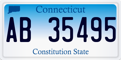 CT license plate AB35495