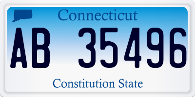 CT license plate AB35496