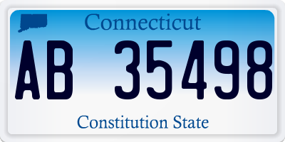 CT license plate AB35498