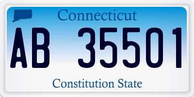 CT license plate AB35501