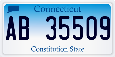 CT license plate AB35509