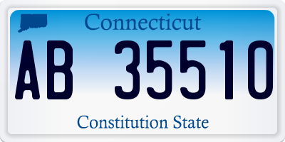 CT license plate AB35510