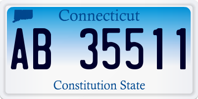 CT license plate AB35511