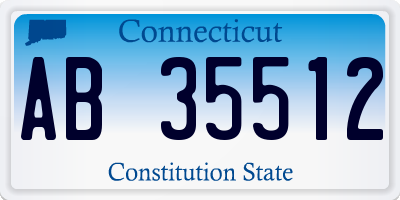 CT license plate AB35512