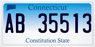 CT license plate AB35513