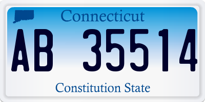 CT license plate AB35514