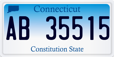 CT license plate AB35515