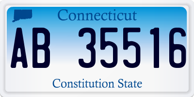 CT license plate AB35516