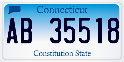 CT license plate AB35518