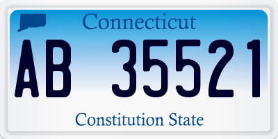 CT license plate AB35521