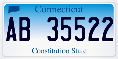 CT license plate AB35522