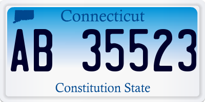 CT license plate AB35523