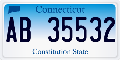 CT license plate AB35532