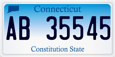 CT license plate AB35545