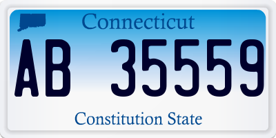 CT license plate AB35559