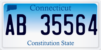 CT license plate AB35564