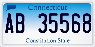 CT license plate AB35568