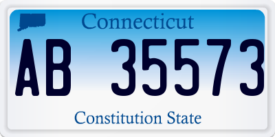 CT license plate AB35573