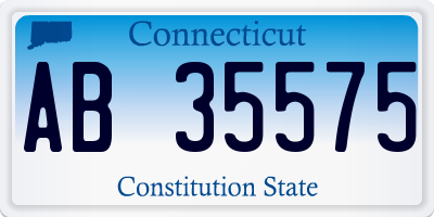 CT license plate AB35575