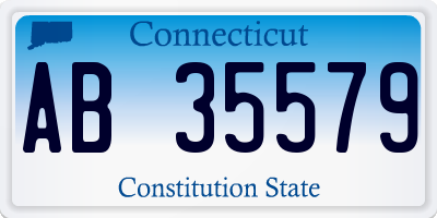 CT license plate AB35579