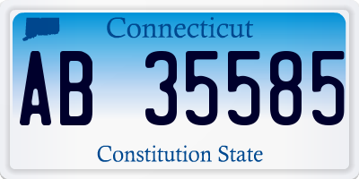 CT license plate AB35585