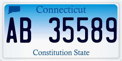 CT license plate AB35589