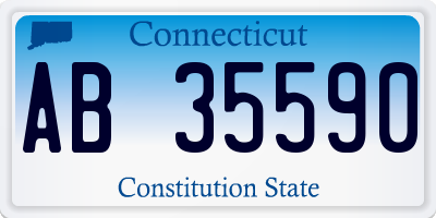 CT license plate AB35590