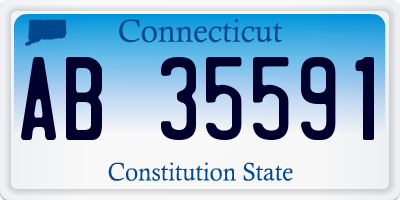 CT license plate AB35591