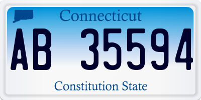 CT license plate AB35594