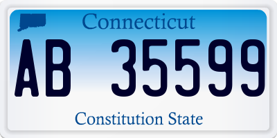 CT license plate AB35599