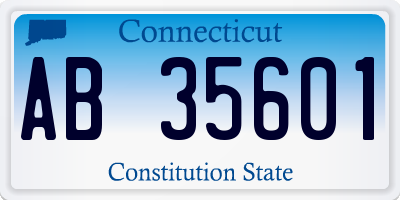 CT license plate AB35601