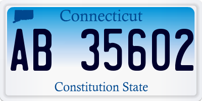 CT license plate AB35602