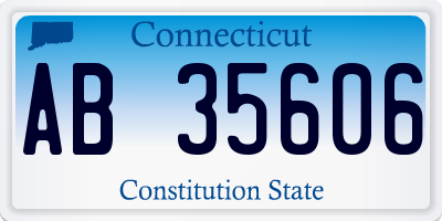 CT license plate AB35606