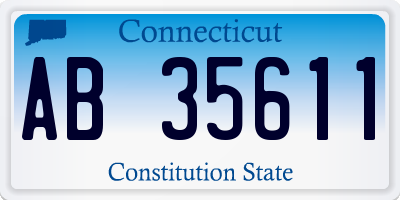 CT license plate AB35611